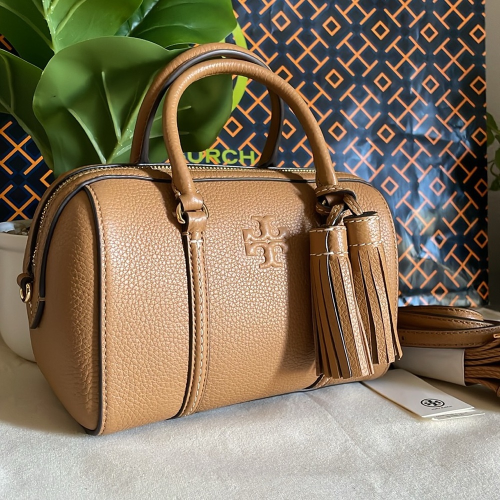 New✨  tory burch thea mini satchel  (brown) crossbody shoulder bag 146449 - Picture 3 of 14